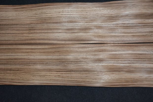 Zebrano Veneer 233 x 19-20 cm | 0.6 mm | 0,45m²